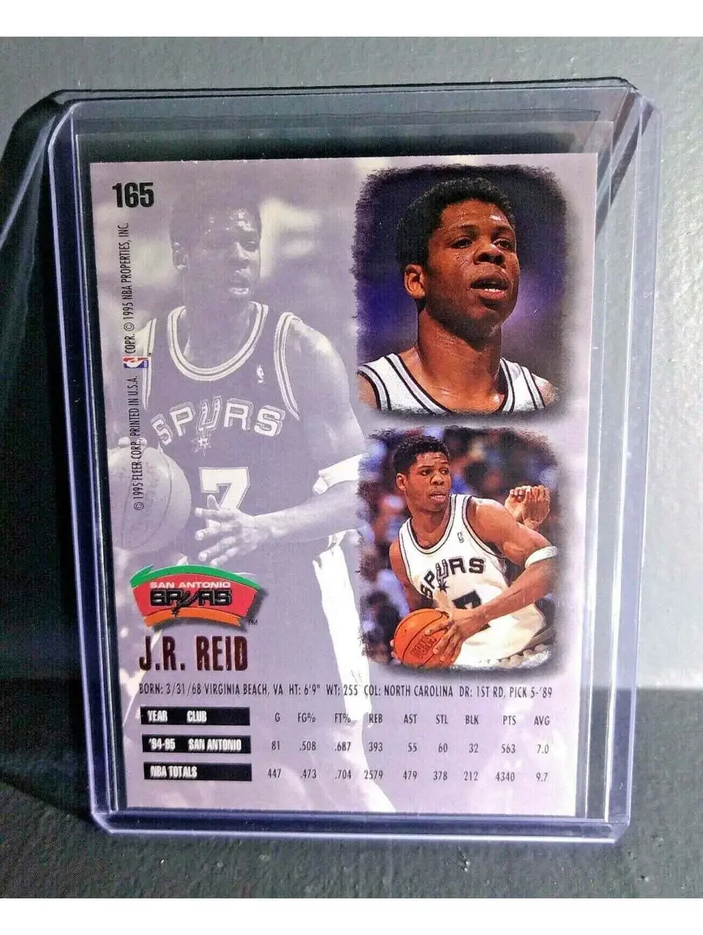 1995-96 J.R. Reid Fleer Ultra #165 Basketball Card